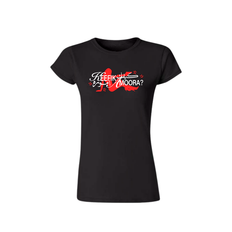 KEEFIK AMOORA? WOMENS TEE - BLACK